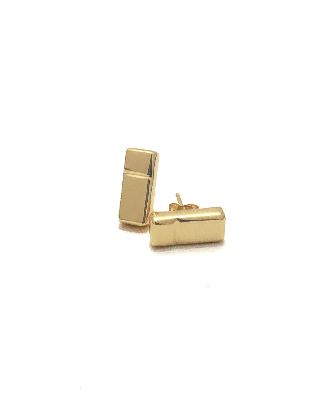 Block Post Earrings [gold vermeil]