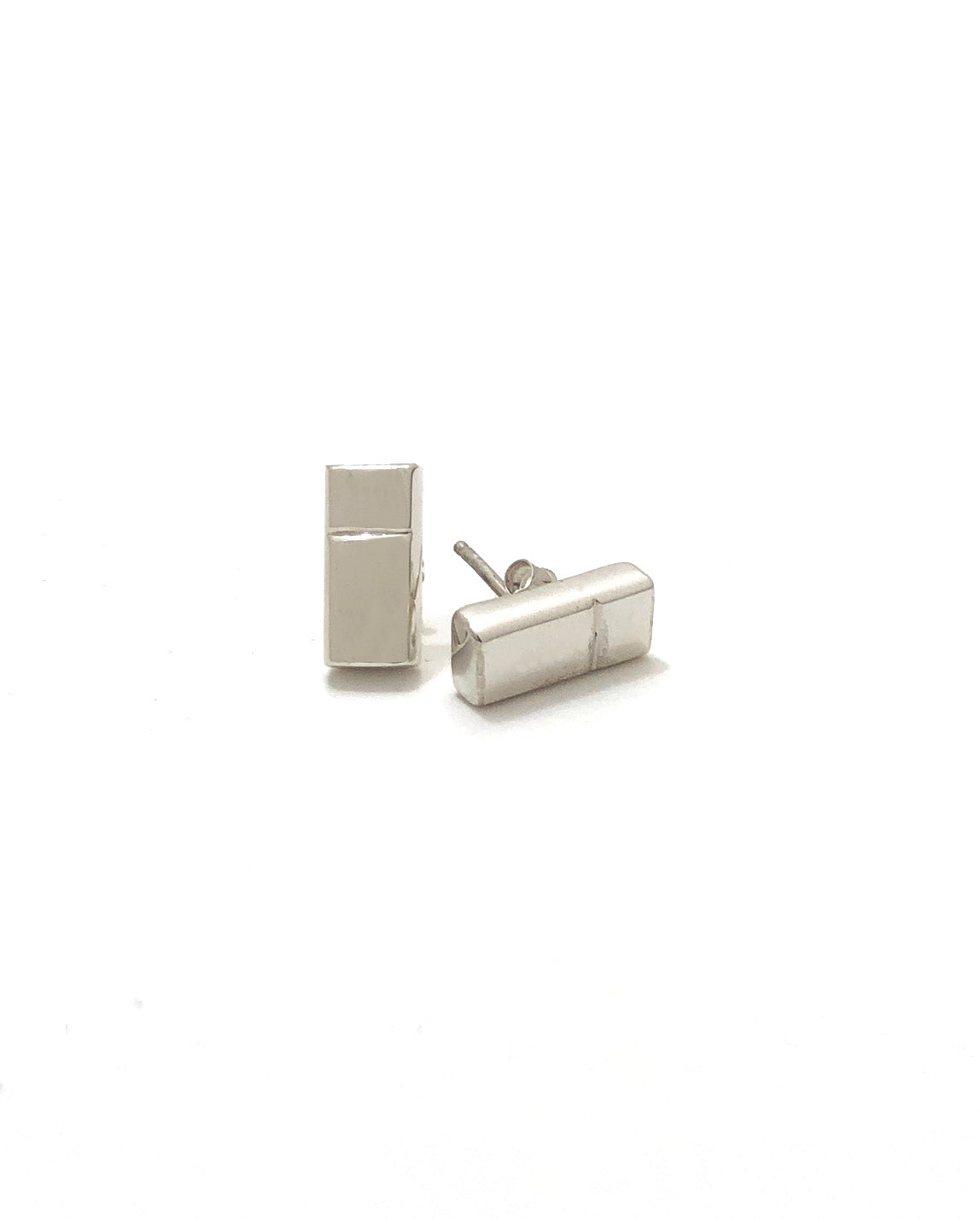 Block Post Earrings [sterling silver]