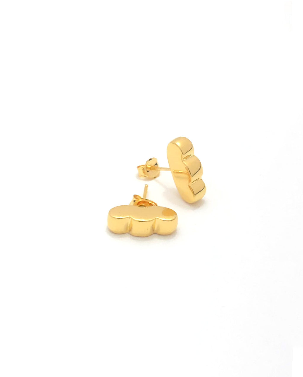 Scallop Post Earrings [gold vermeil]