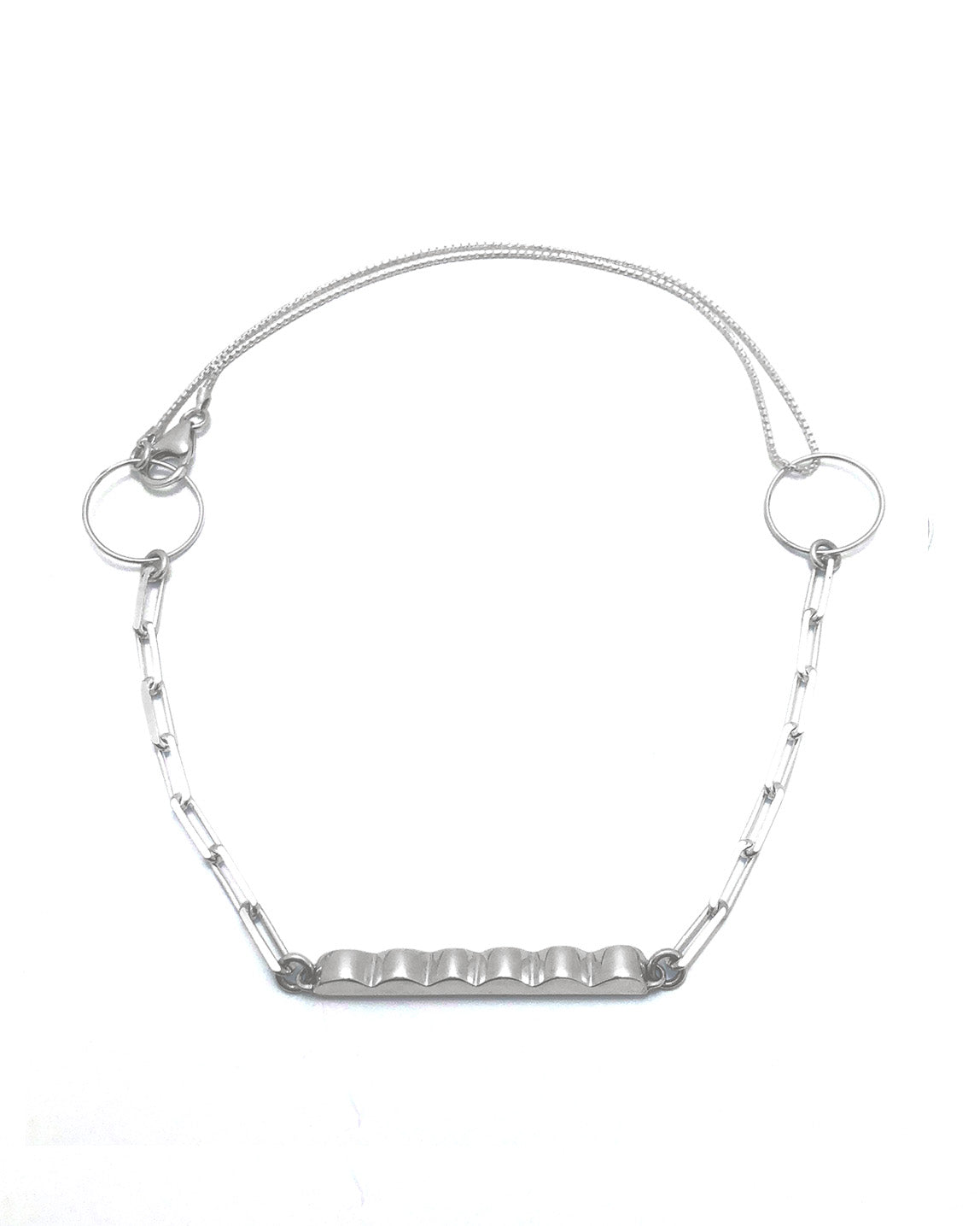 Scallop Extendable Necklace [sterling silver]