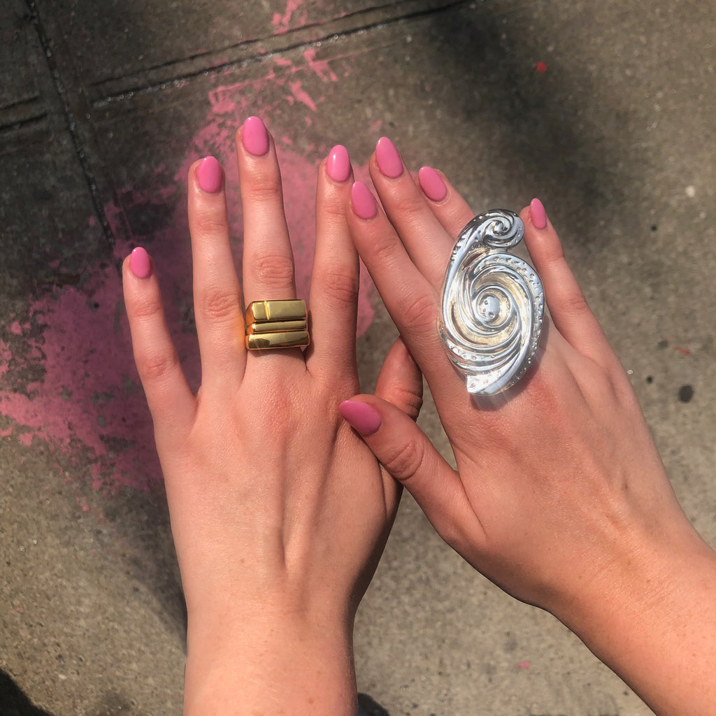 Medium Block Ring [gold vermeil]