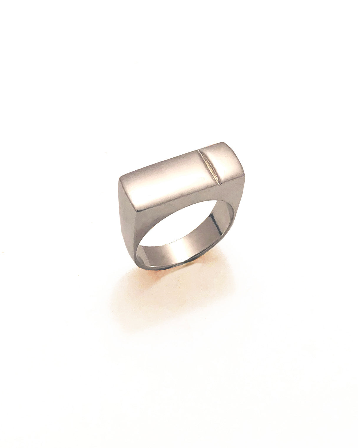 Large Block Ring [sterling silver]