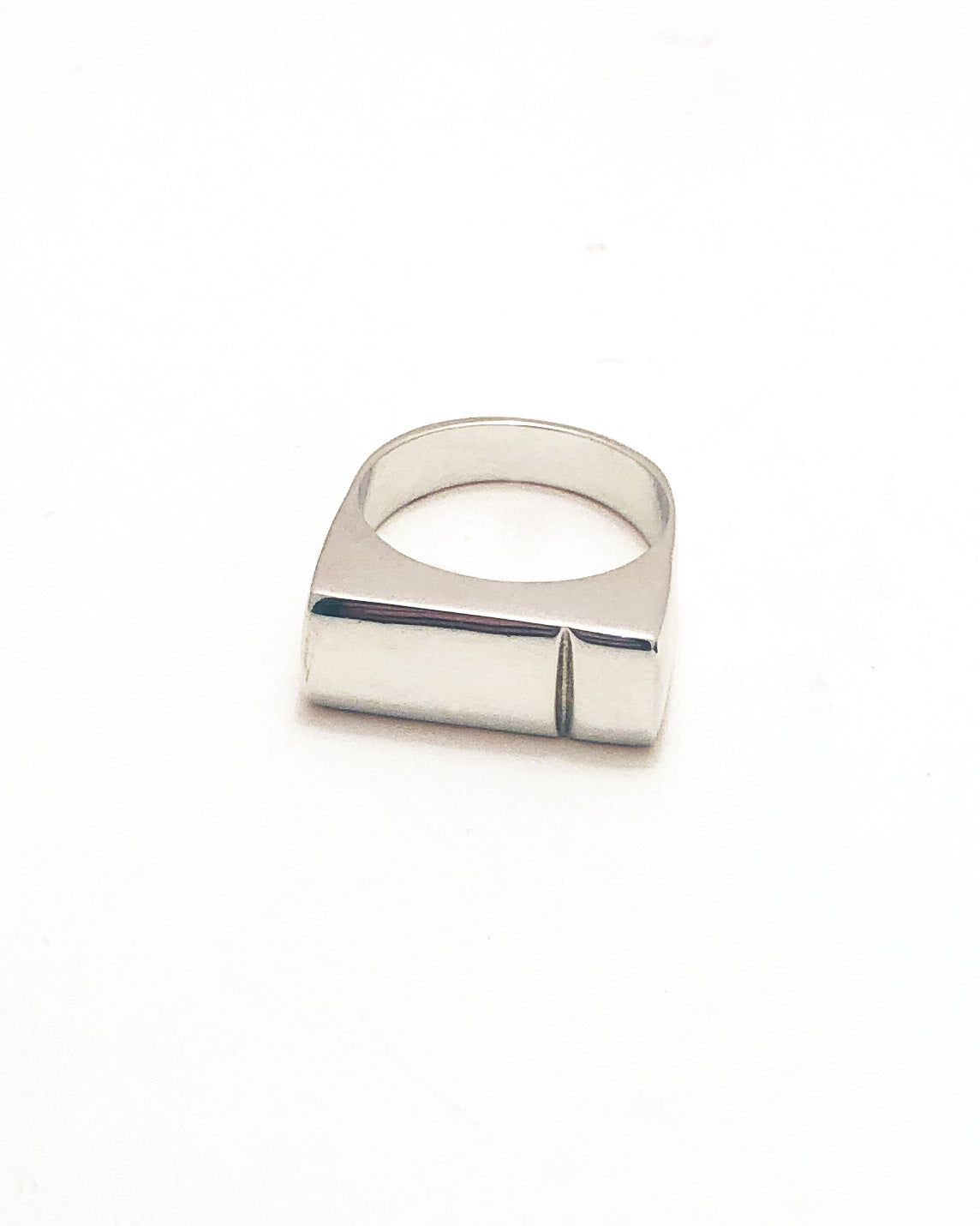 Large Block Ring [sterling silver]