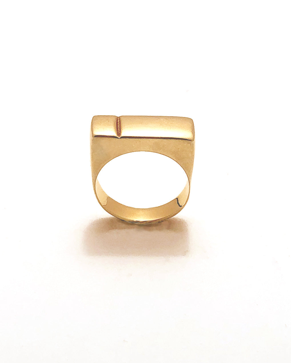 Large Block Ring [gold vermeil]