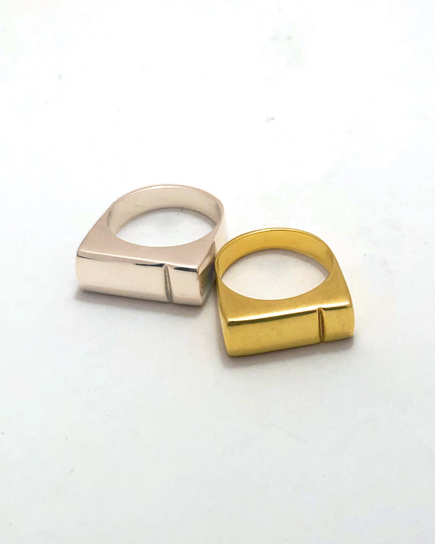 Large Block Ring [gold vermeil]