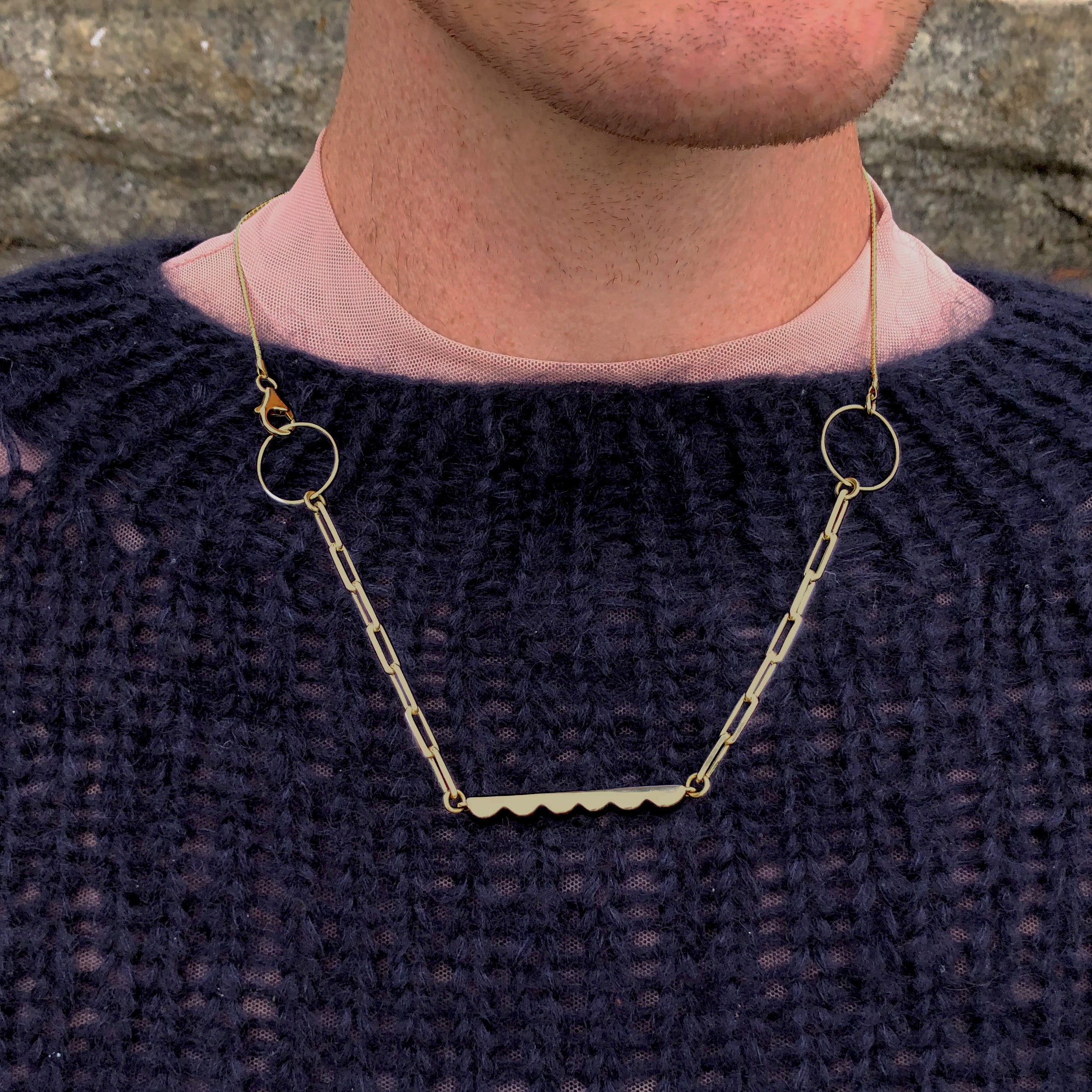 Scallop Extendable Necklace [gold vermeil]