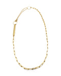Rectangle Mixed Chain Rope Necklace [gold vermeil]