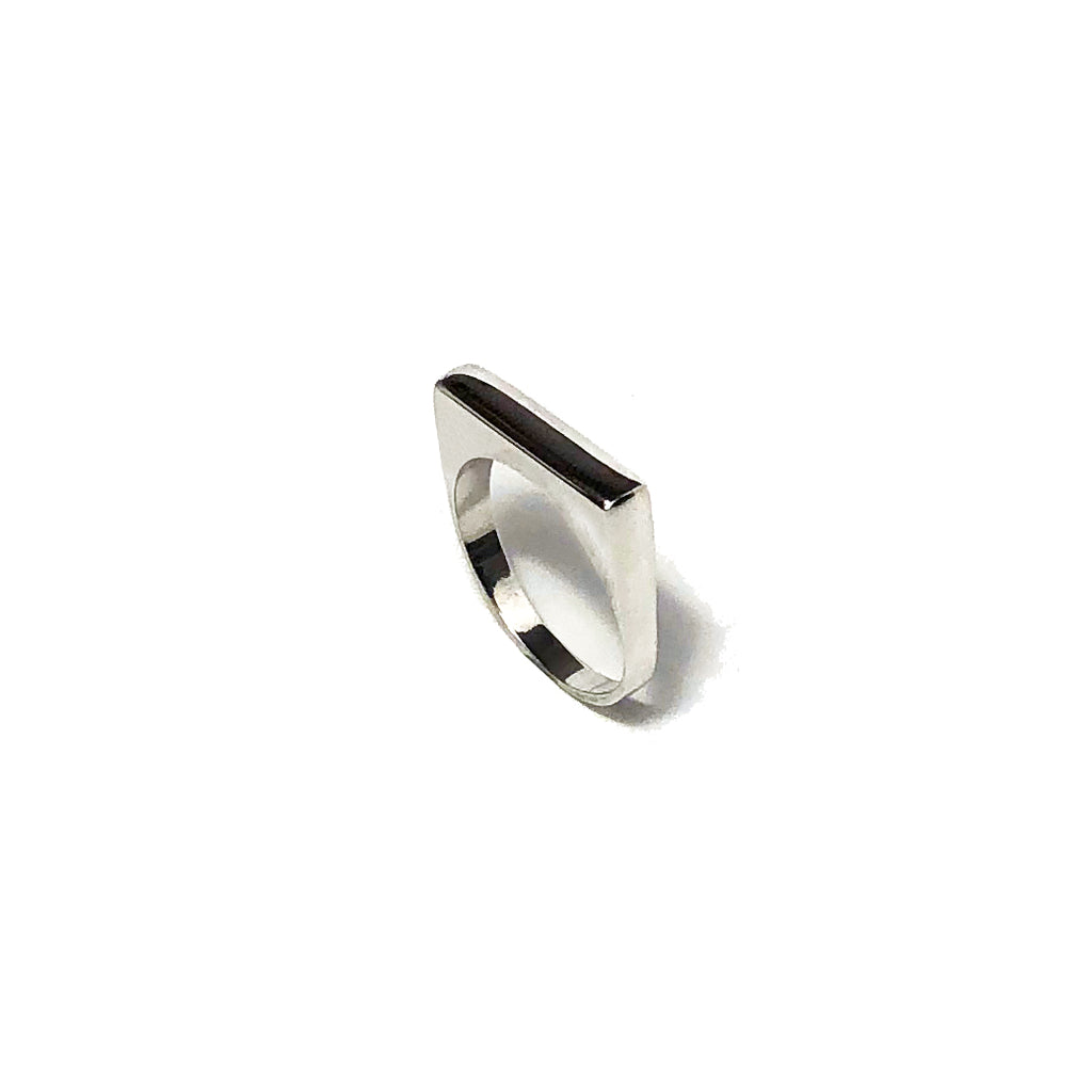 Medium Block Ring [sterling silver]