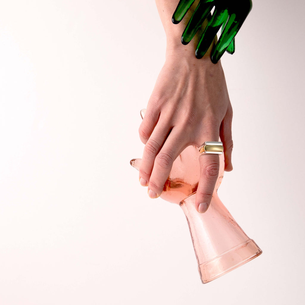 Medium Block Ring [sterling silver]