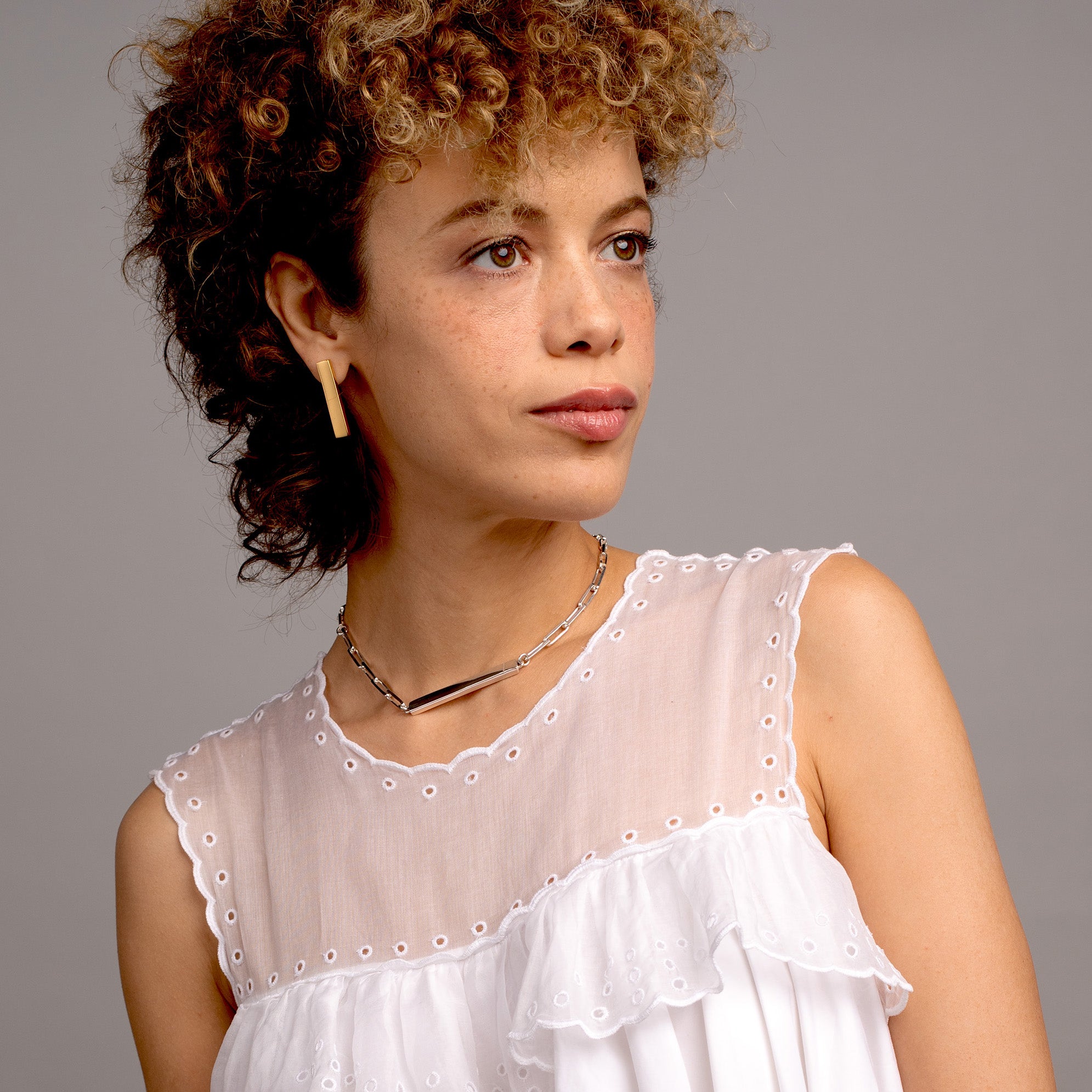 Rectangle Drop Earrings [gold vermeil]